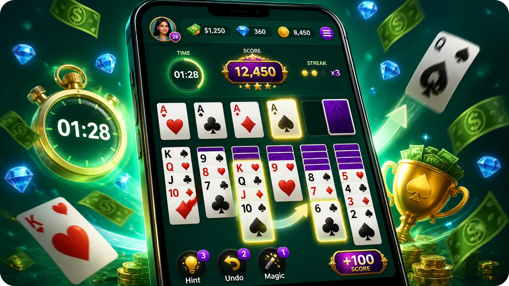 Best strategy for Solitaire Cash: how to win more games and earn more per session