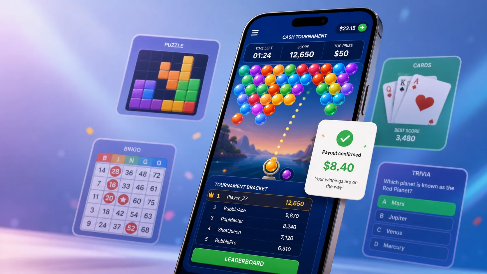 Best bubble games that pay real money (plus match-3, puzzle, and trivia)