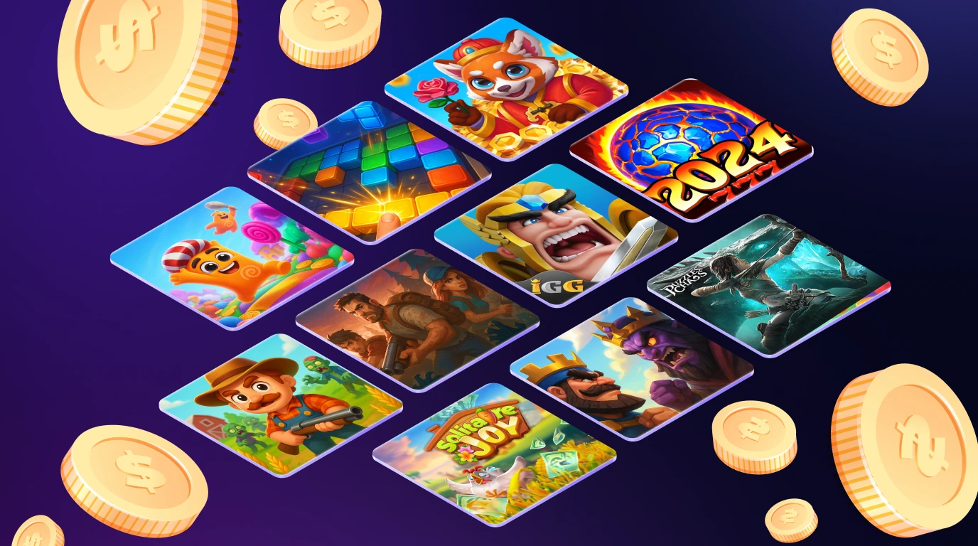 EarnStar free game library on iPhone showing partner mobile games that pay real money
